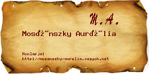 Mosánszky Aurélia névjegykártya
